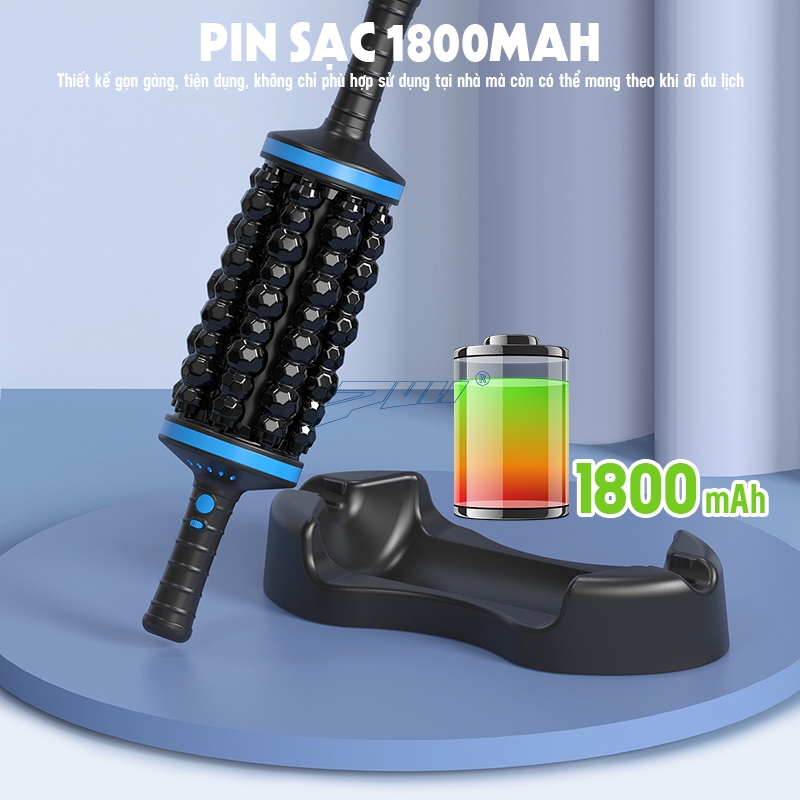 Con lăn massage thư giãn pin sạc 1800 mAh Puli PL-699DC