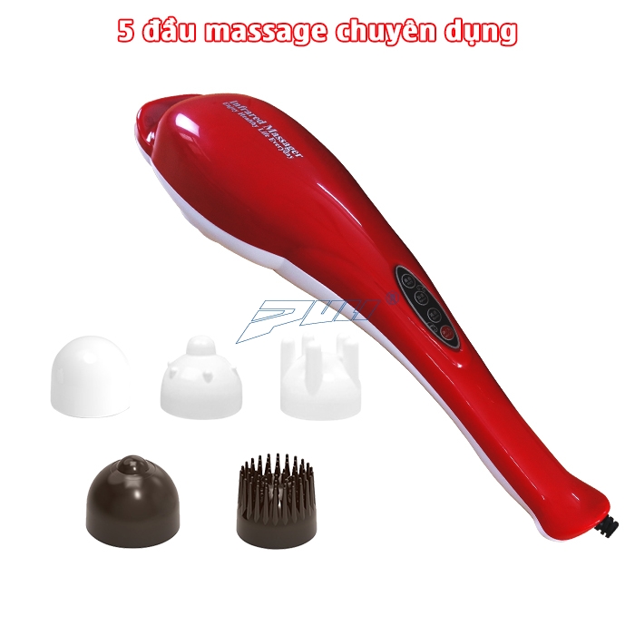 máy massage cầm tay cá heo 5 đầu massage Puli PL-606