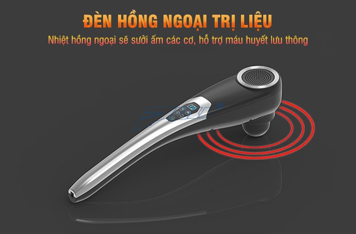 Máy Puli PL-620DC được sử dung đèn hồng ngoại với massage rung giúp xoa dịu cơn đau mỏi