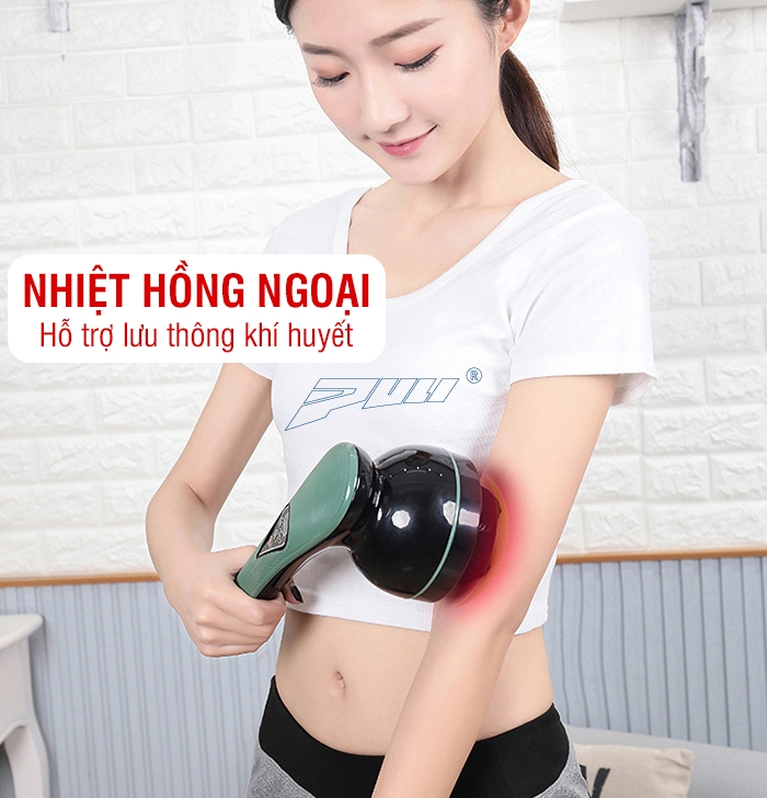 máy mát xa cầm tay cao cấp hồng ngoại Puli PL-661DC4
