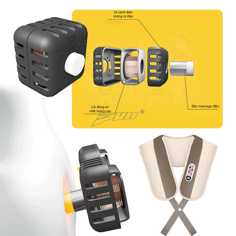 M&aacute;y massage cổ vai g&aacute;y Puli W-808