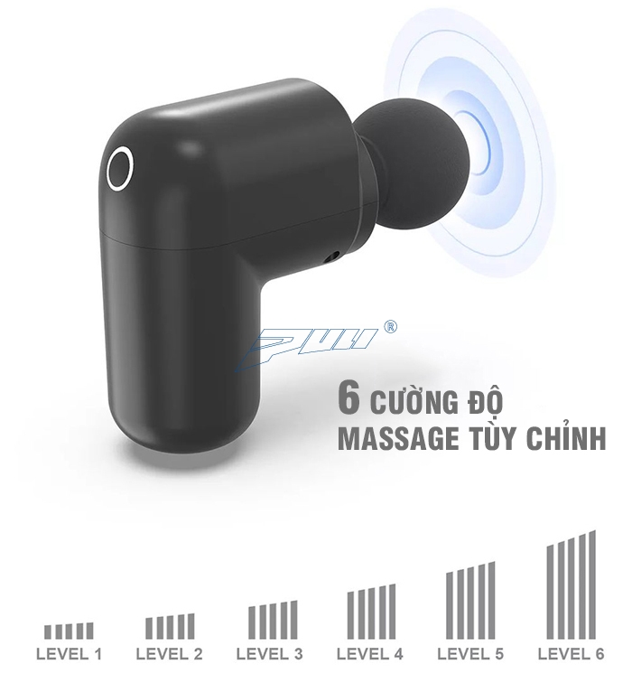 Súng massage cầm tay mini 7 đầu Puli PL-658