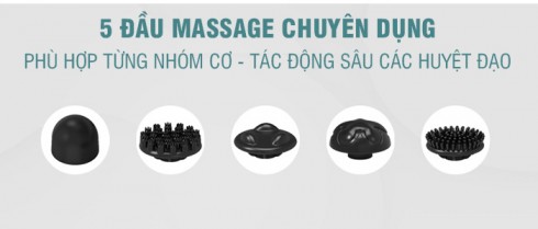 Máy massage lưng cầm tay cao cấp Puli PL-620DC - 5 đầu