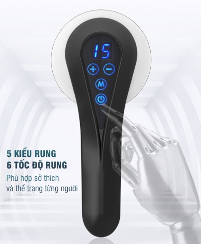 Máy massage cầm tay pin sạc Puli PL-665DC - 8 đầu thế hệ mới