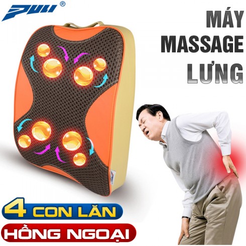 Máy massage lưng hồng ngoại 8 bi Puli PL-803A-W dòng cao cấp