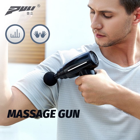Súng massage giãn cơ mini Puli PL-656 - 6 đầu - Pin sạc