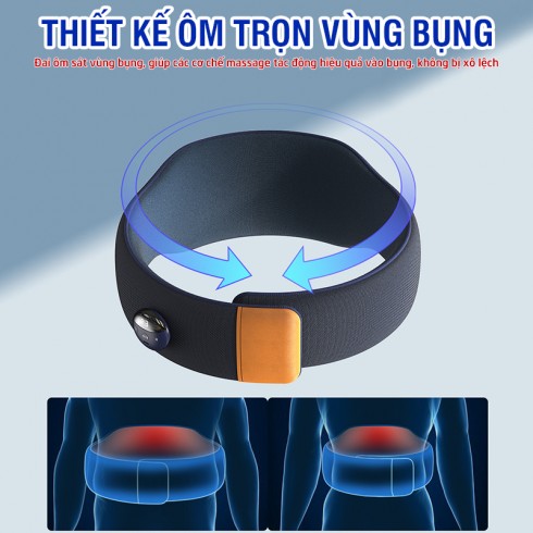 Đai massage bụng rung nóng kết hợp túi khí Puli PL-518 