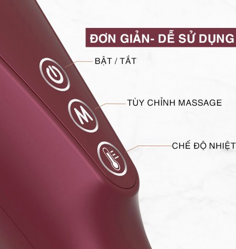 Máy massage cầm tay Rung Nóng đa năng Puli PL-622 - 4 đầu
