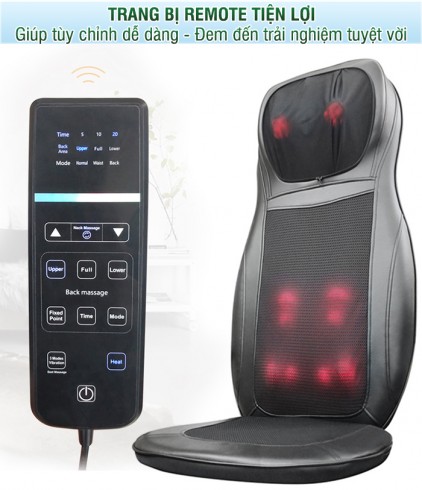 Ghế đệm massage hồng ngoại toàn thân Puli PL-802B dùng được tại nhà và ô tô