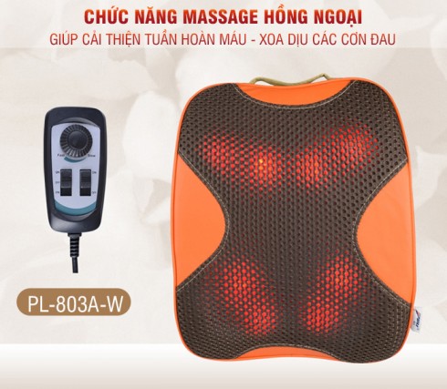 Máy massage lưng hồng ngoại 8 bi Puli PL-803A-W dòng cao cấp