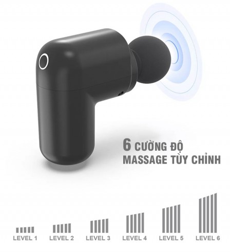 Súng massage cầm tay mini 7 đầu Puli PL-658 - Có đầu nóng