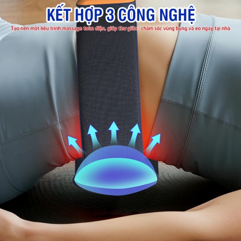Đai massage bụng rung nóng kết hợp túi khí Puli PL-518 