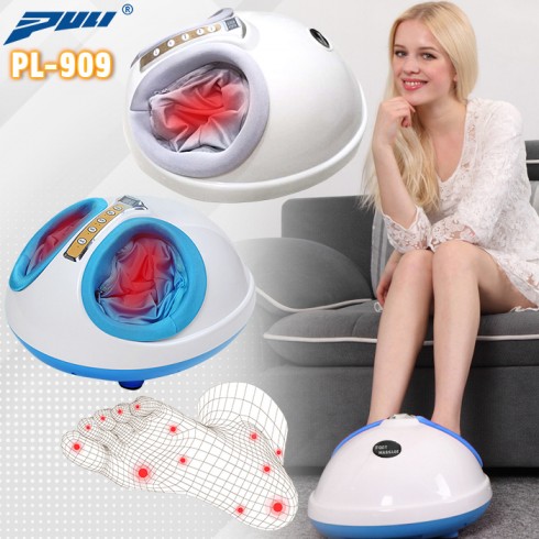 Máy massage bàn chân Puli PL-909 - Xoa bóp con lăn kết hợp túi khí, giảm đau nhức chân, tê chân, giả