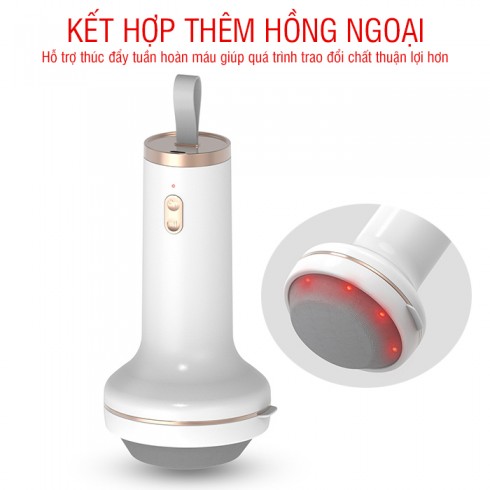 Máy massage cầm tay mini 8 đầu Puli PL-670 - Pin sạc