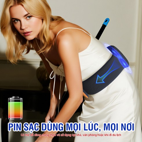 Đai massage bụng rung nóng kết hợp túi khí Puli PL-518 